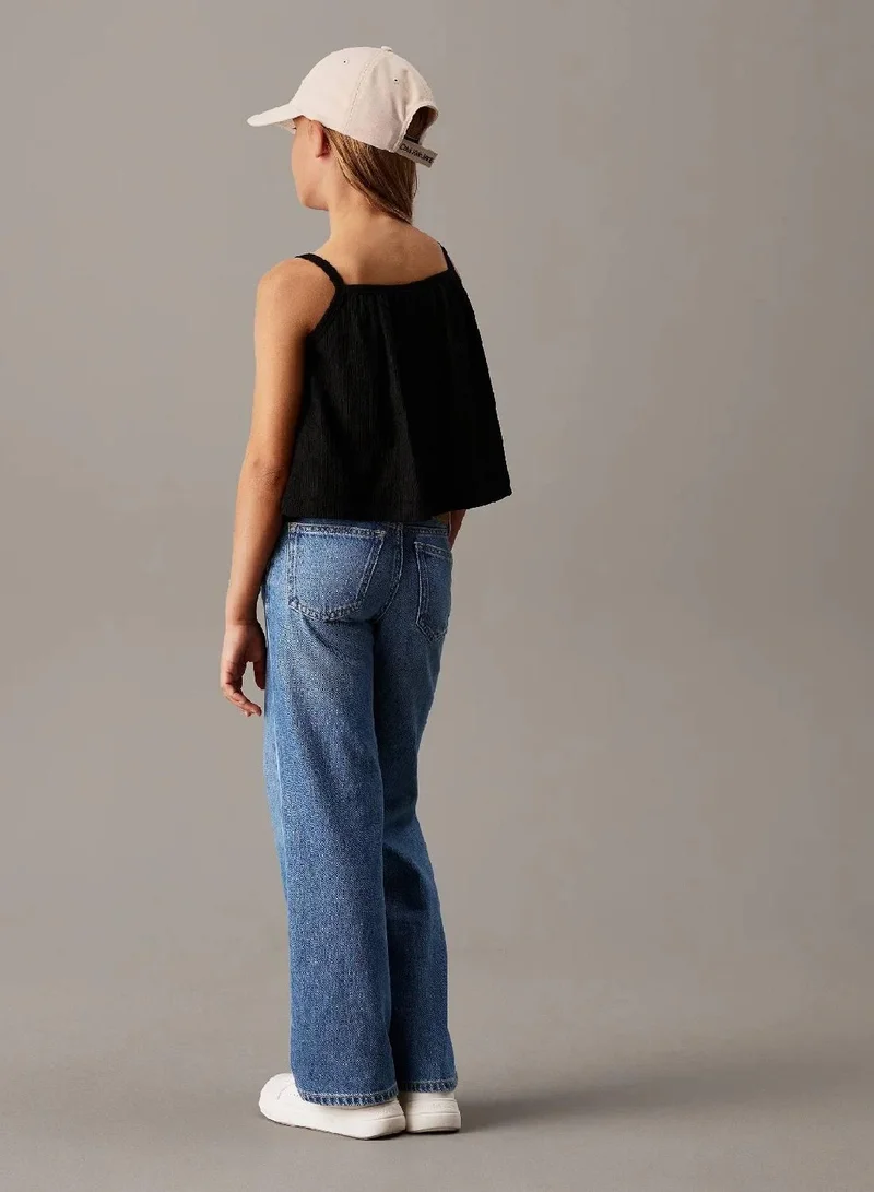 Calvin Klein Jeans Loose Crinkle Strap Top